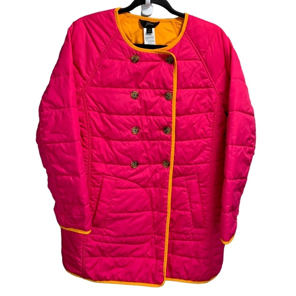 J.Crew Quilted Reversible Double Breasted Puffer Jacket - Picture 4 of 13